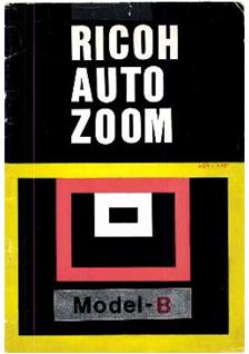 Ricoh AutoZoom manual. Camera Instructions.